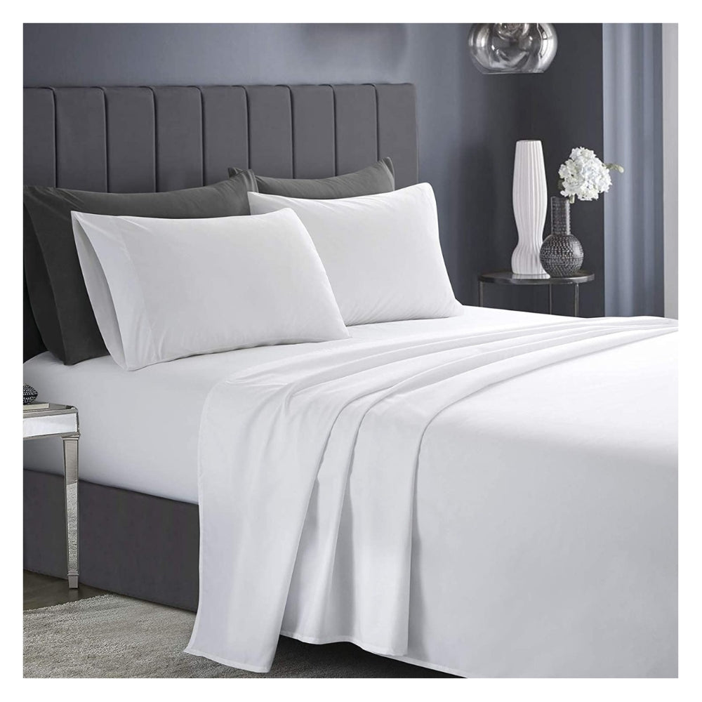 Juego de Sabanas Blancas Con Embone Cama QueenTuacol - At Fit Sport Colombia #