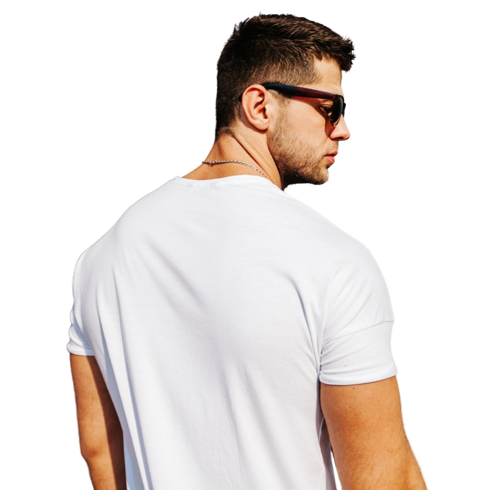 Camiseta Deportiva Hombre Blanca Manga Corta I Fit Sport - At Fit Sport Colombia #
