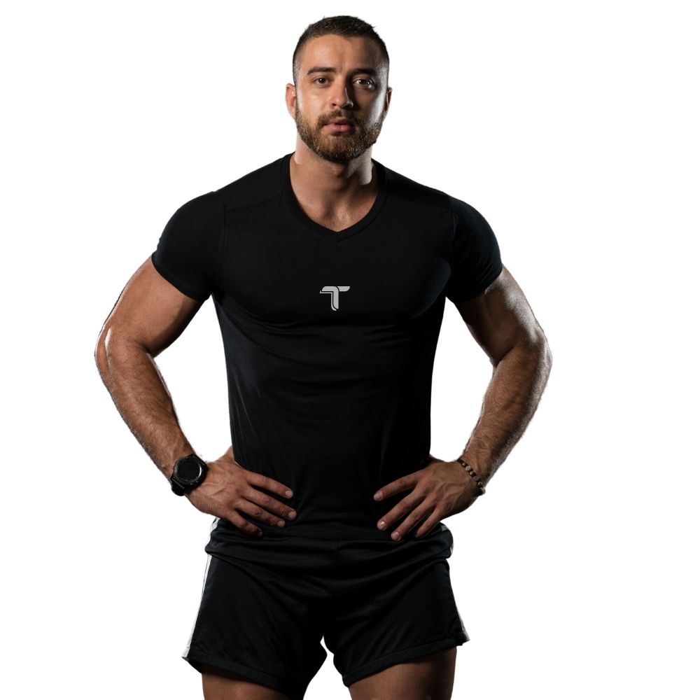 Camiseta Deportiva Hombre Manga Ranglan Munro | Polilicra Transpirable | At Fit Sport - At Fit Sport Colombia #