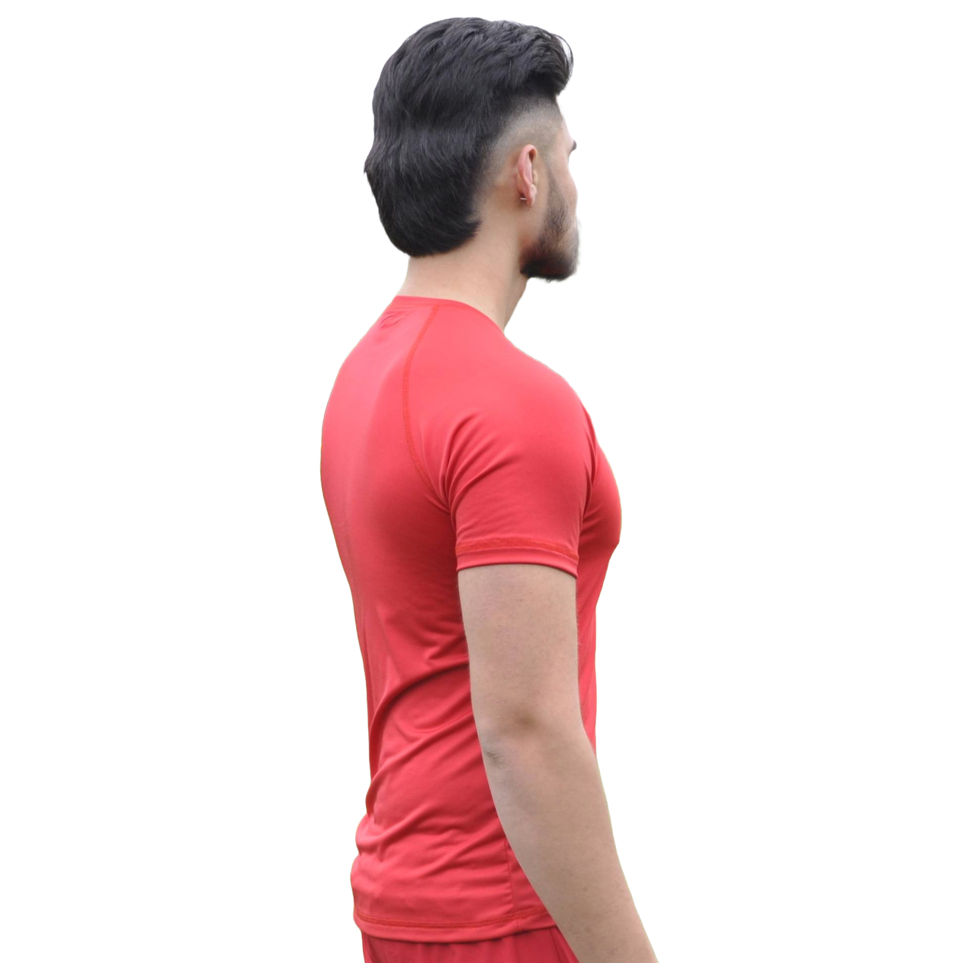 Camiseta Deportiva Hombre Roja Manga Ranglan I Fit Sport - At Fit Sport Colombia #