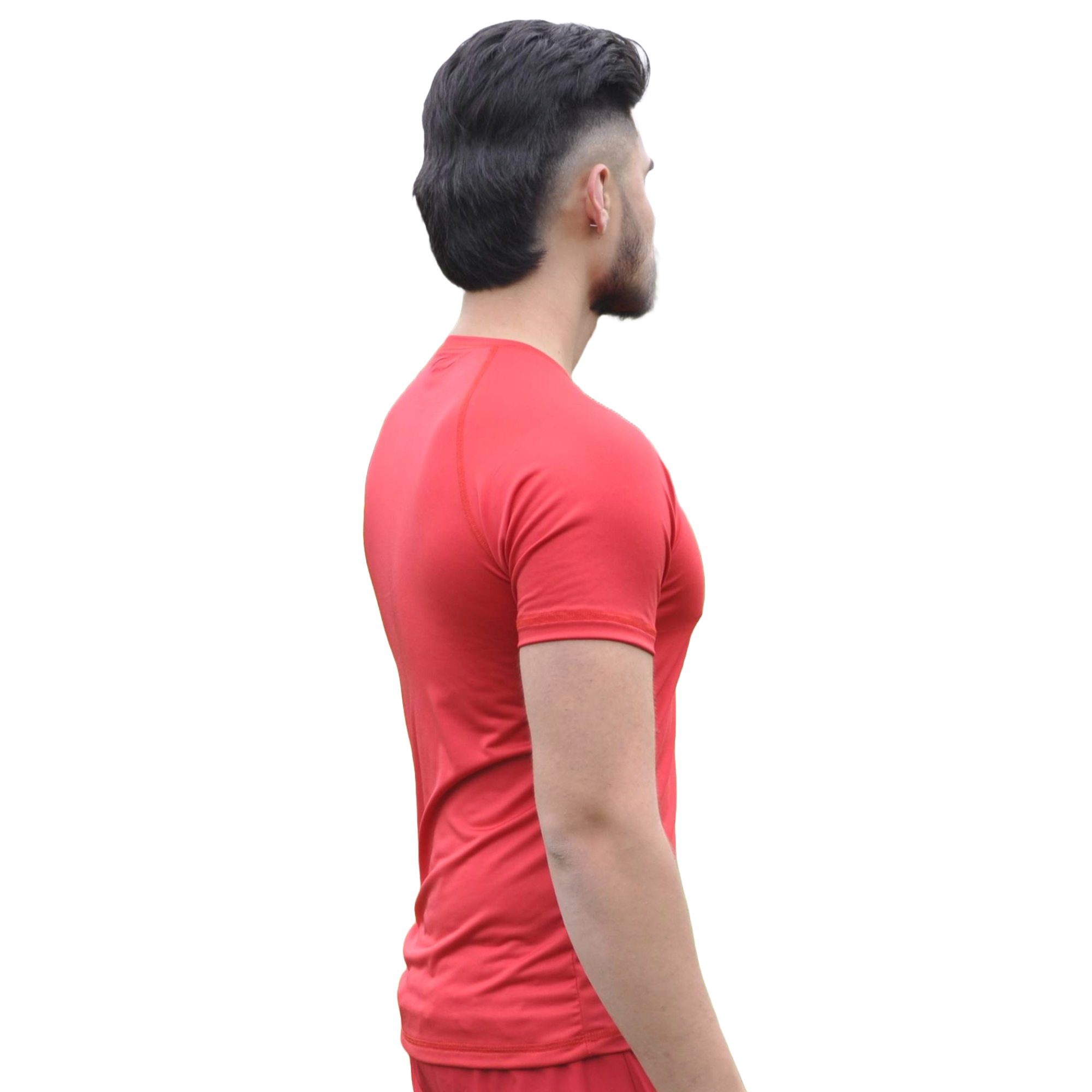 Camiseta Deportiva Hombre Roja Manga Ranglan I Fit Sport - At Fit Sport Colombia #
