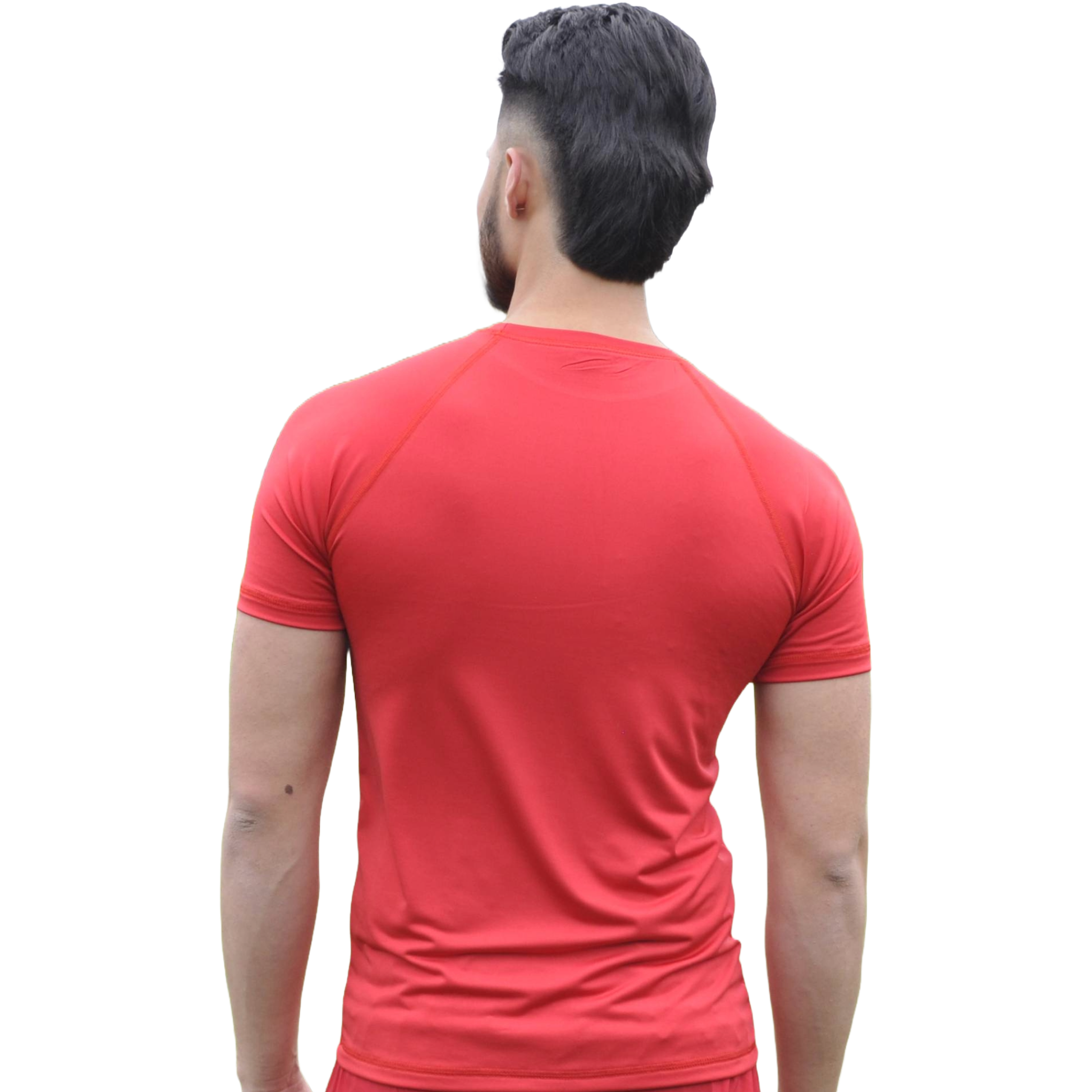 Camiseta Deportiva Hombre Roja Manga Ranglan I Fit Sport - At Fit Sport Colombia #