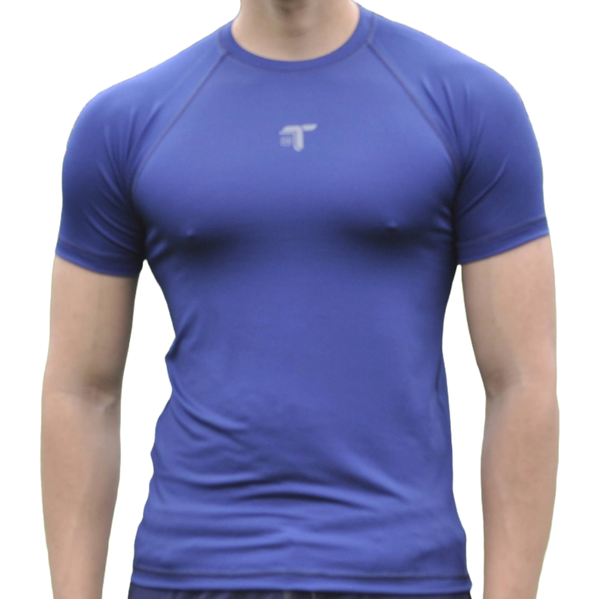 Camiseta deportiva hombre manga ranglan Zopilote azul At Fit Sport Colombia