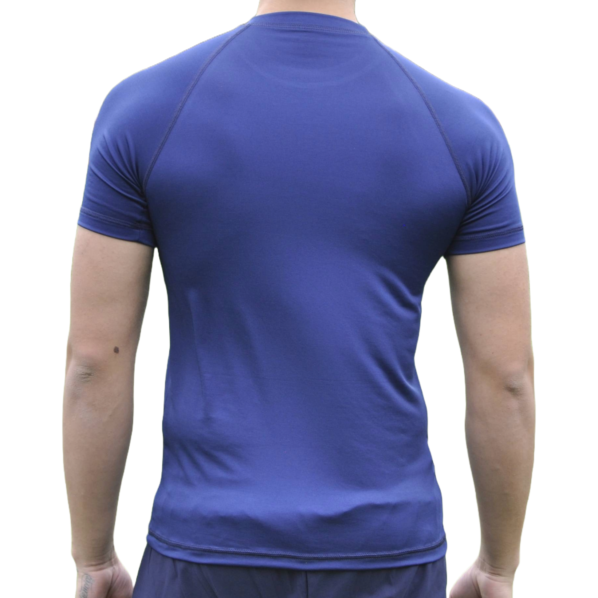 Camiseta deportiva hombre manga ranglan Zopilote azul At Fit Sport Colombia