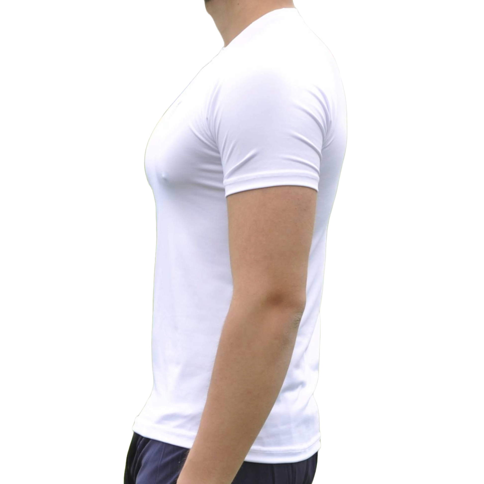 Camiseta deportiva hombre manga ranglan Zopilote blanco At Fit Sport Colombia