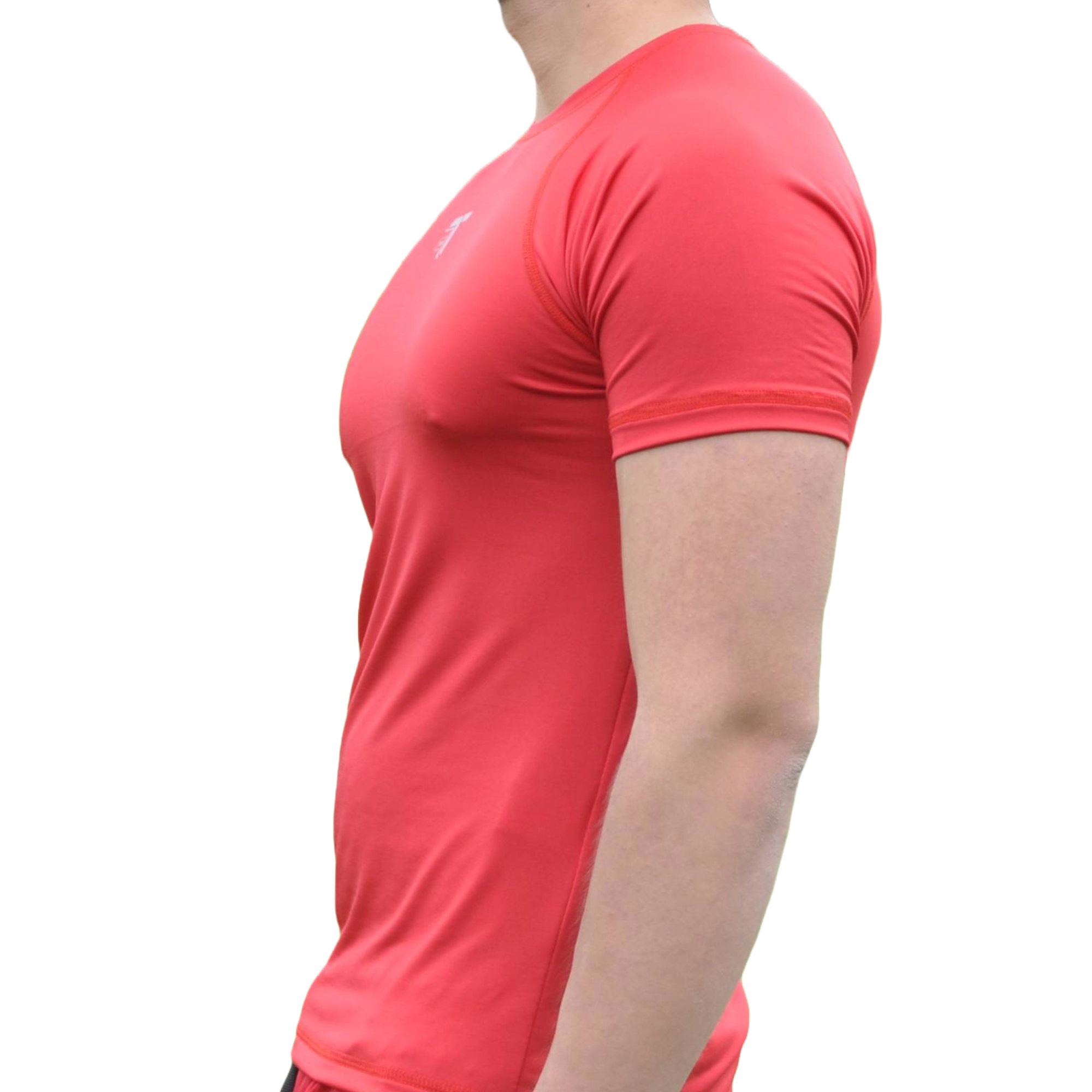 Camiseta Deportiva Hombre Roja Manga Ranglan I Fit Sport - At Fit Sport Colombia #