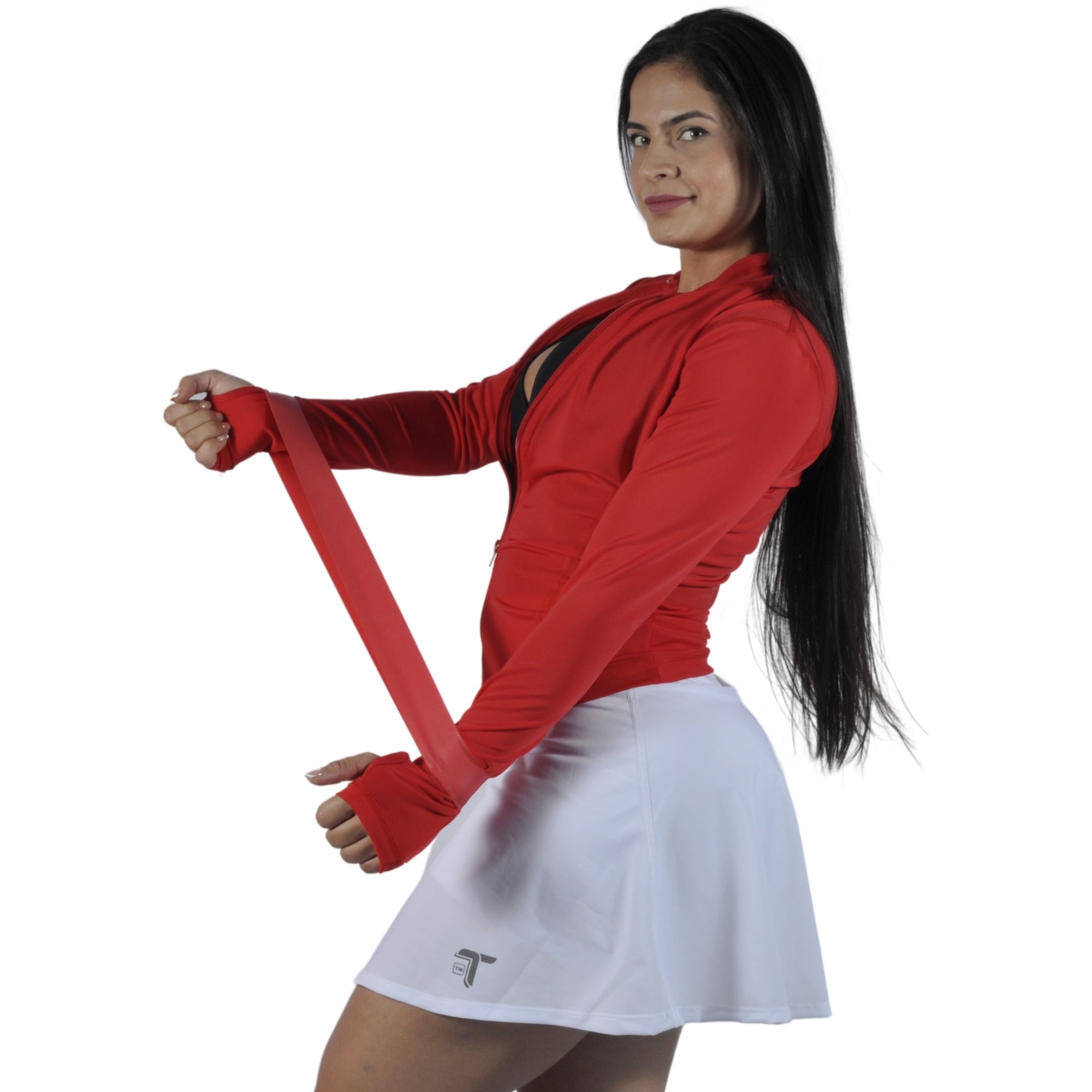 Chaqueta Deportiva Mujer Slim Fit Roja Tuacol - At Fit Sport Colombia #
