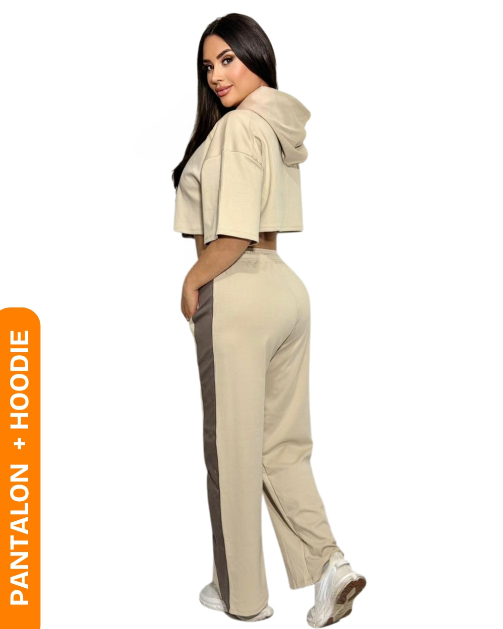 Conjunto Deportivo Urbano para Mujer - Hoodie Crop y Pantalón