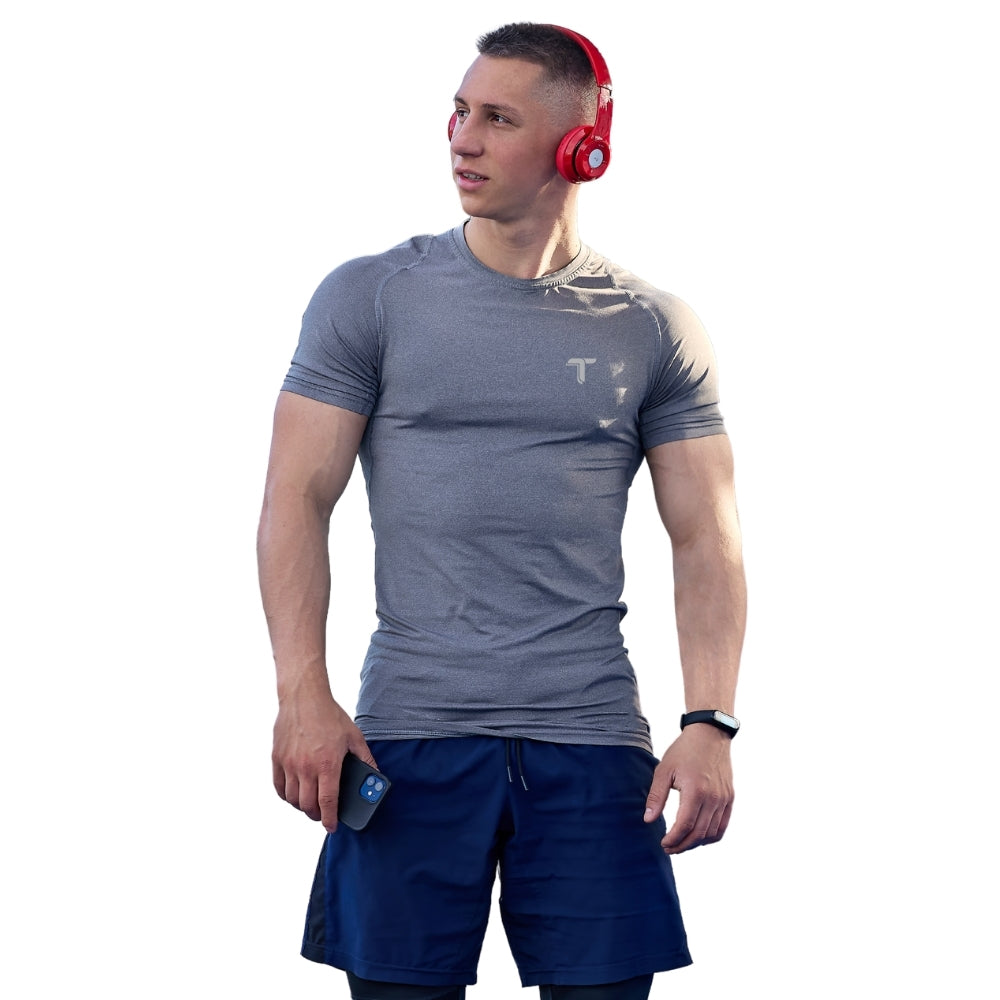 Copia de Camiseta Deportiva Hombre Gris Manga Corta I Fit Sport - At Fit Sport Colombia #