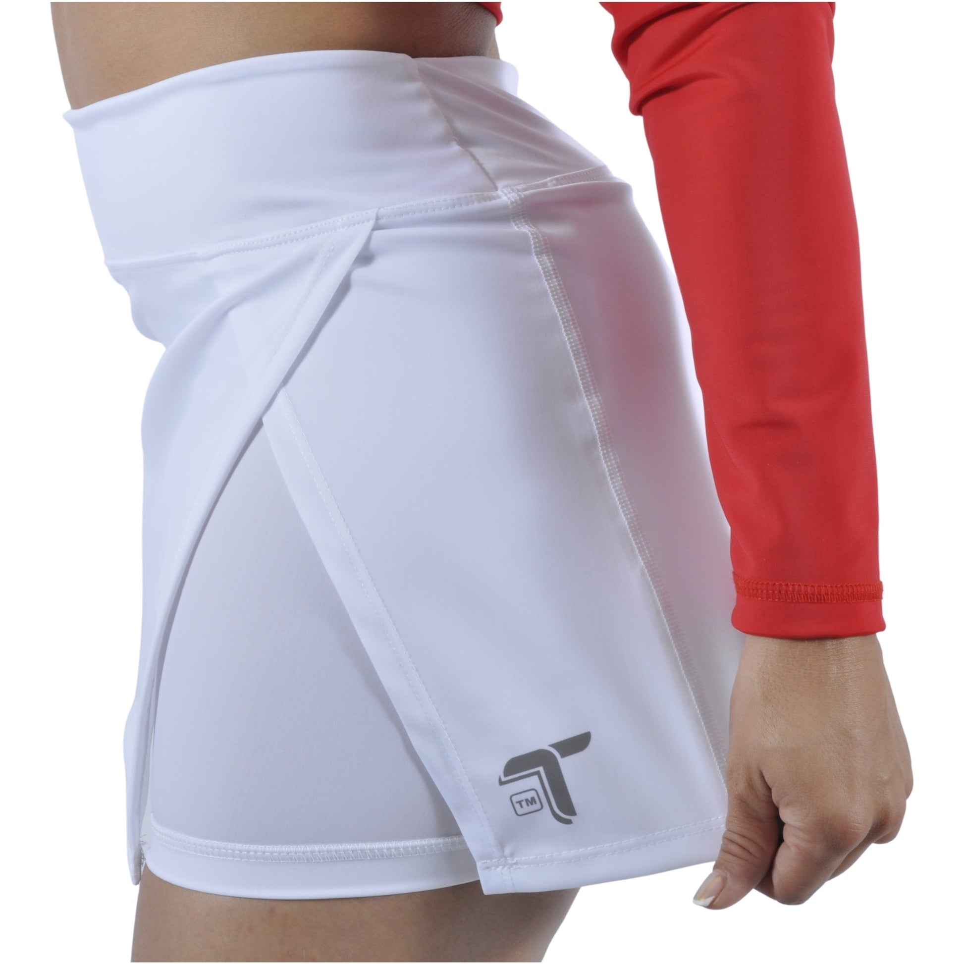 Falda short deportiva Tenista Cruzada Inca blanca At Fit Sport