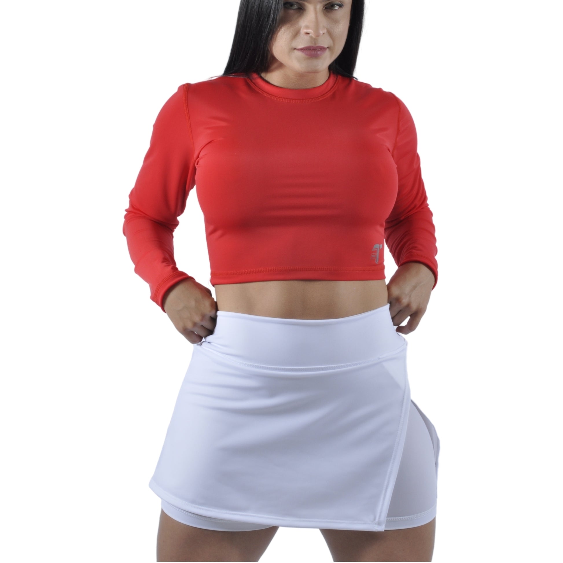 Falda Short Deportiva Tenista Cruzada Inca Tuacol Blanca - At Fit Sport Colombia #