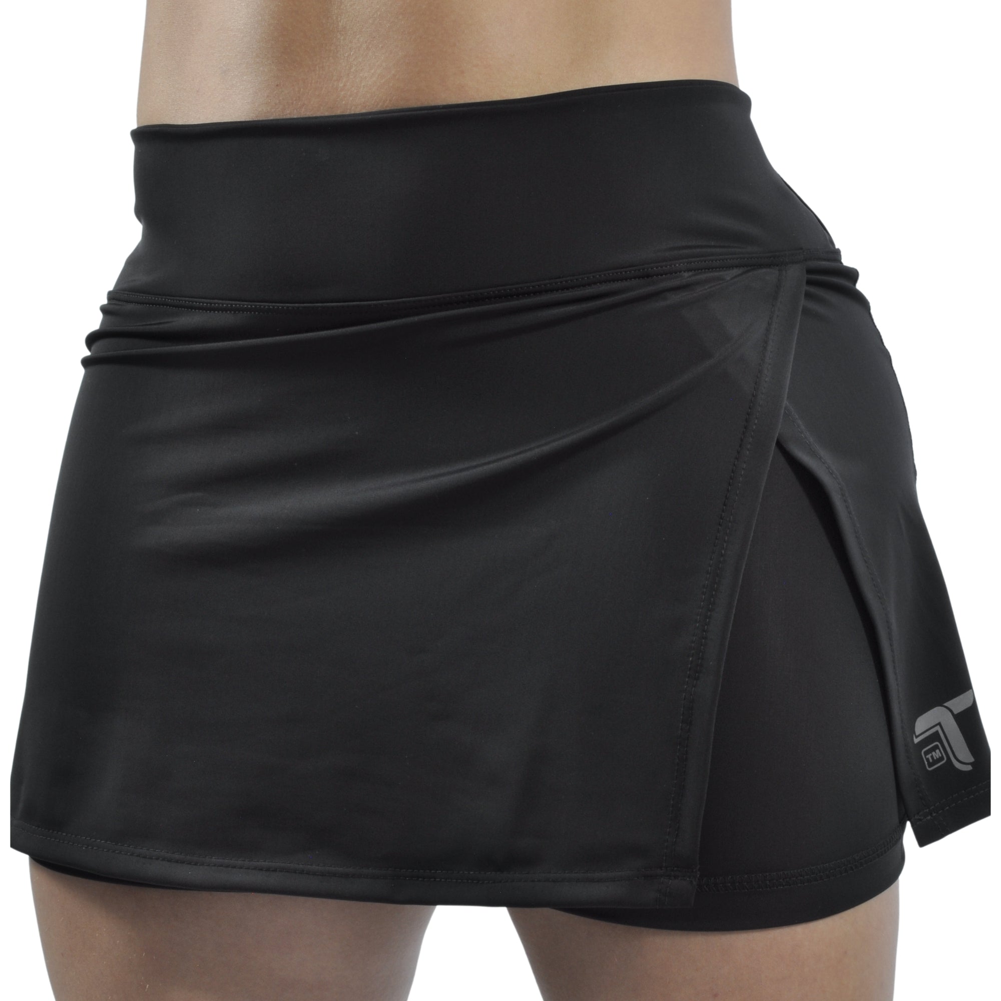 Falda Short Deportiva Tenista Cruzada Inca Tuacol Negra - At Fit Sport Colombia #
