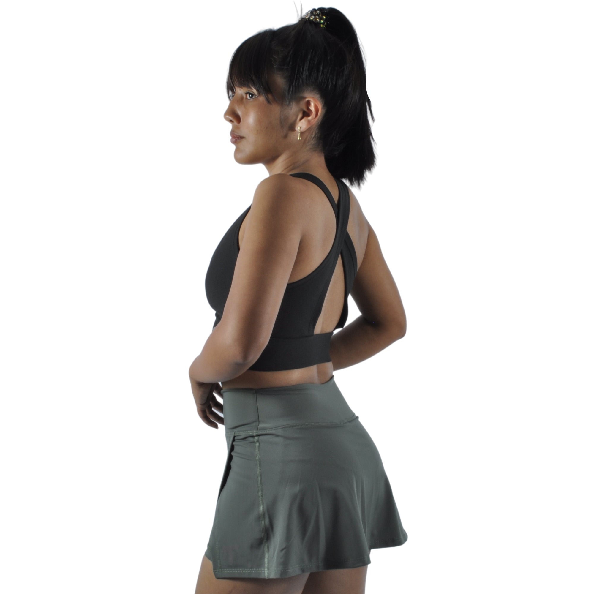 Falda Short Deportiva Tenista Cruzada Inca Tuacol Verde - At Fit Sport Colombia #