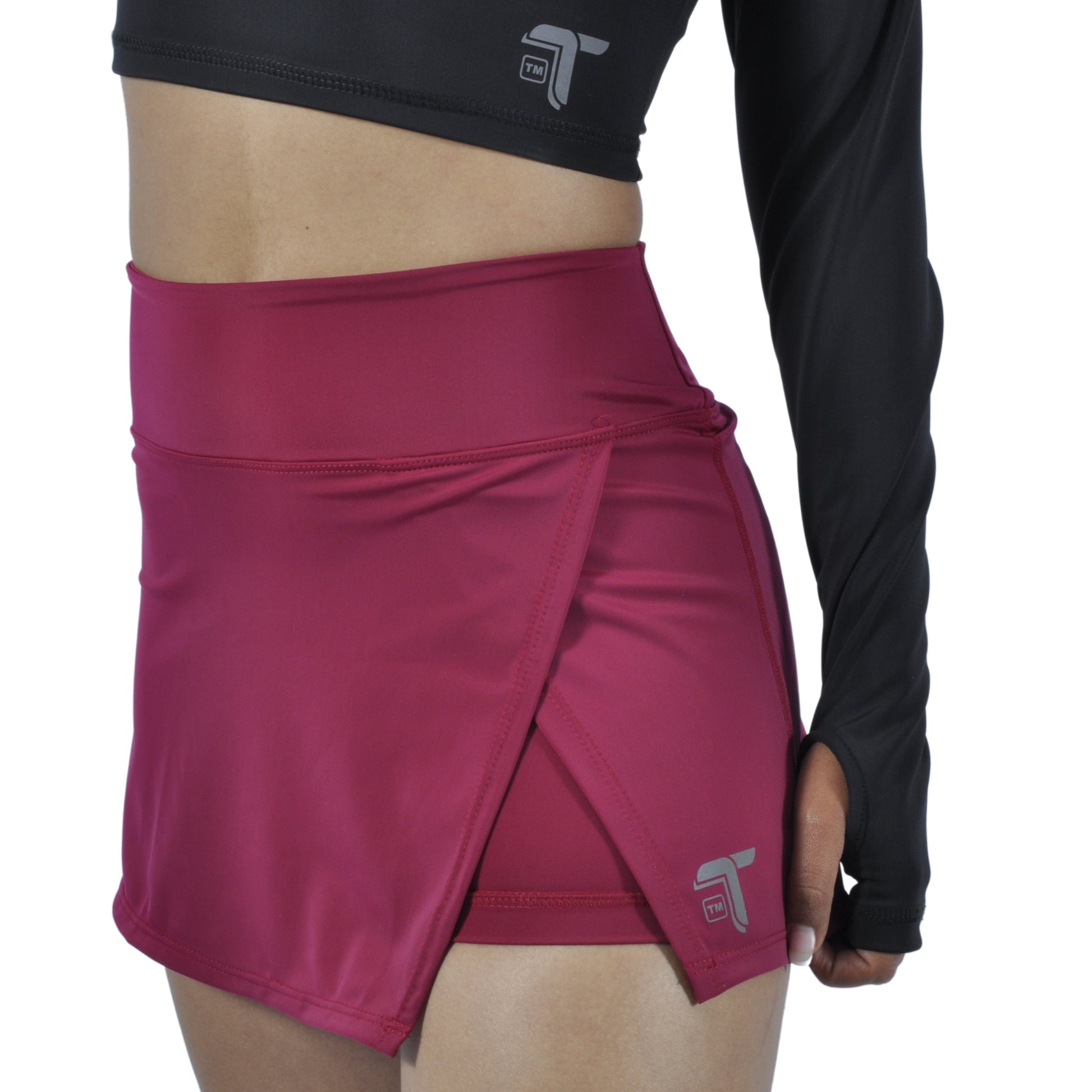 Falda Short Deportiva Tenista Cruzada Inca Tuacol Vinotinto - At Fit Sport Colombia #