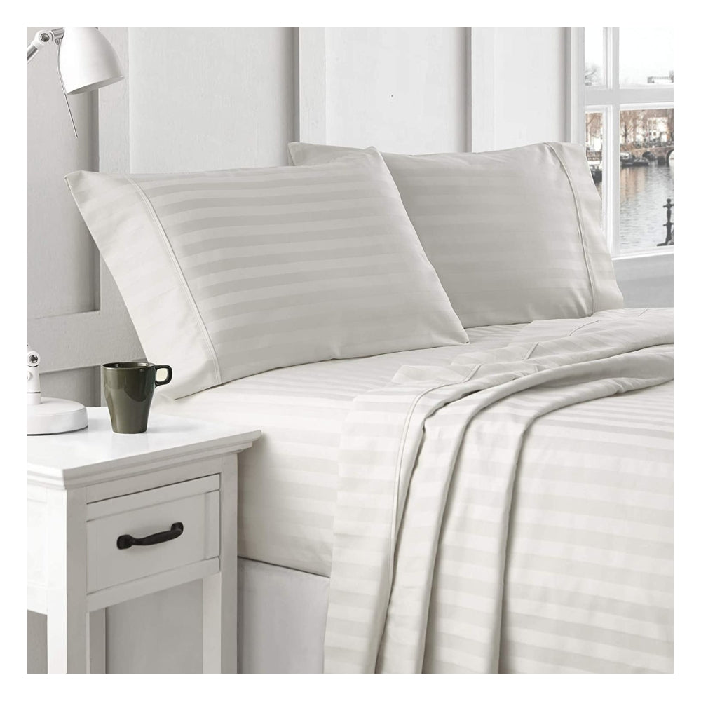 Juego de Sabanas Blancas Con Embone Cama Doble Tuacol - At Fit Sport Colombia #