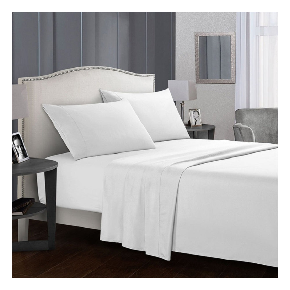 Juego de Sabanas Blancas Con Embone Cama Doble Tuacol - At Fit Sport Colombia #