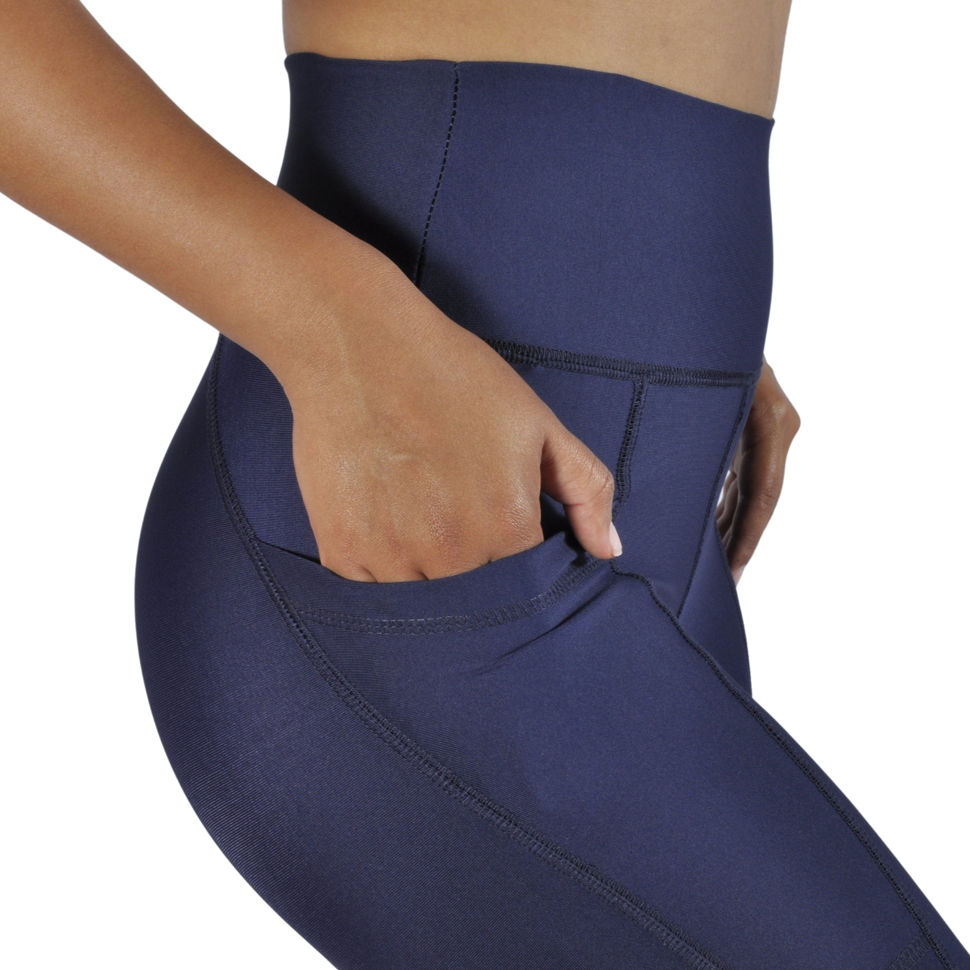 Leggins Deportivo Mujer - Bolsillo Lateral Tuacol Azul Oscuro - At Fit Sport Colombia #