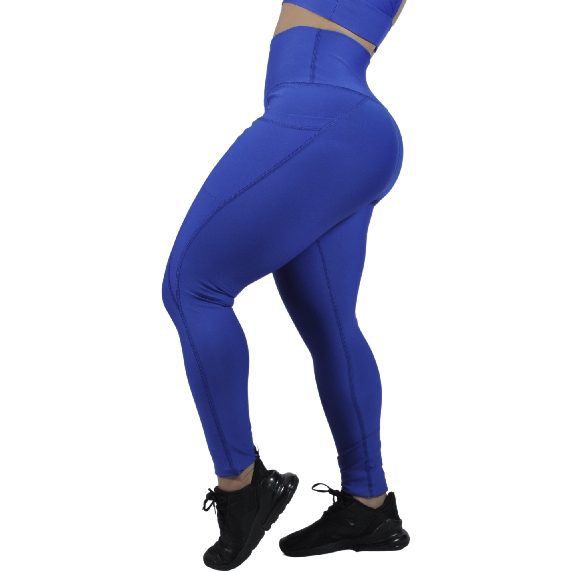 Leggins Deportivo Mujer - Bolsillo Lateral Tuacol Azul Rey - At Fit Sport Colombia #
