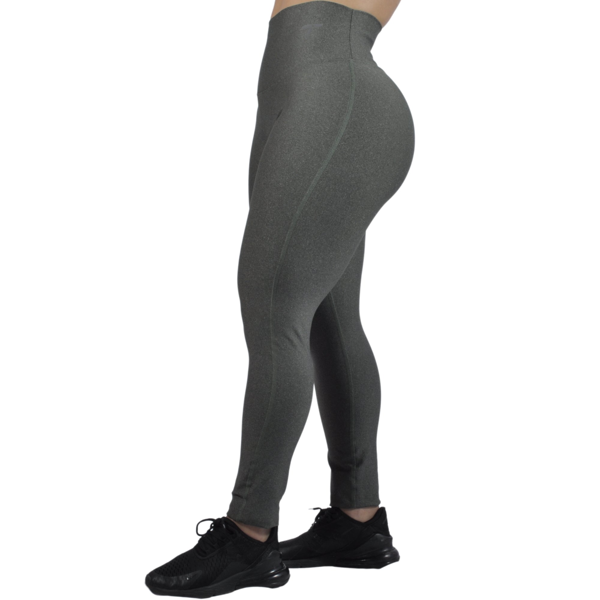 Leggins Deportivo Mujer Pretina Curva Cacique Tuacol Negro - At Fit Sport Colombia #