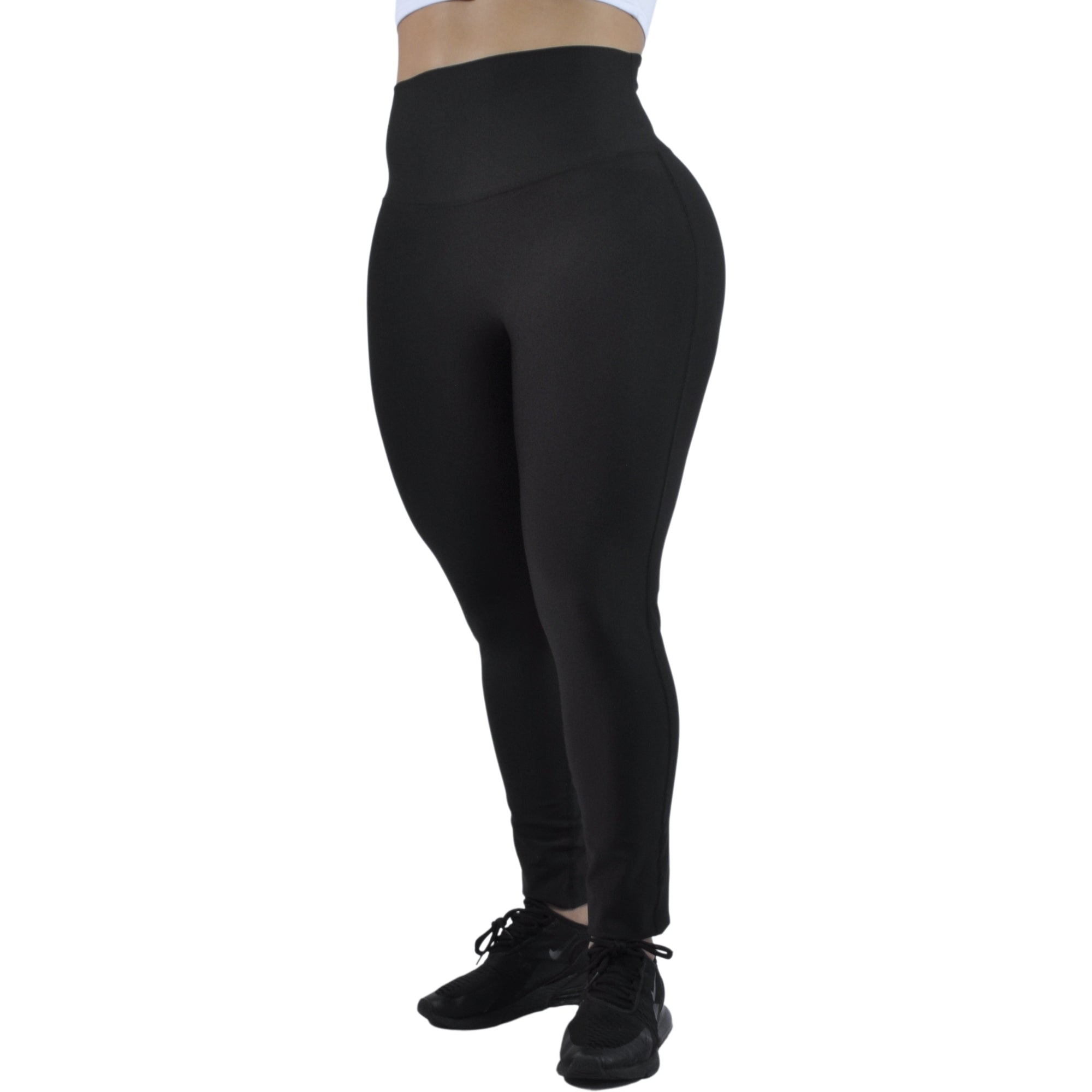 Leggins Deportivo Mujer Pretina Curva Cacique Tuacol Negro - At Fit Sport Colombia #