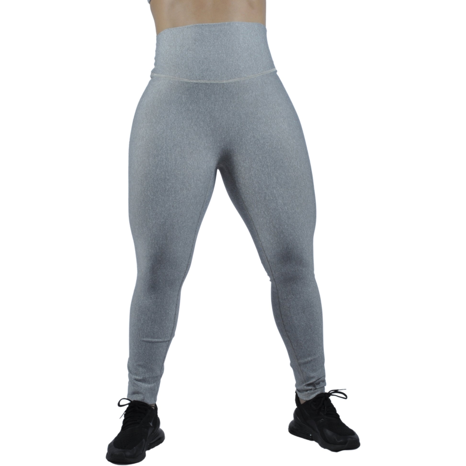 Leggins Deportivo Mujer Pretina Curva Cacique Tuacol Gris Claro - At Fit Sport Colombia #