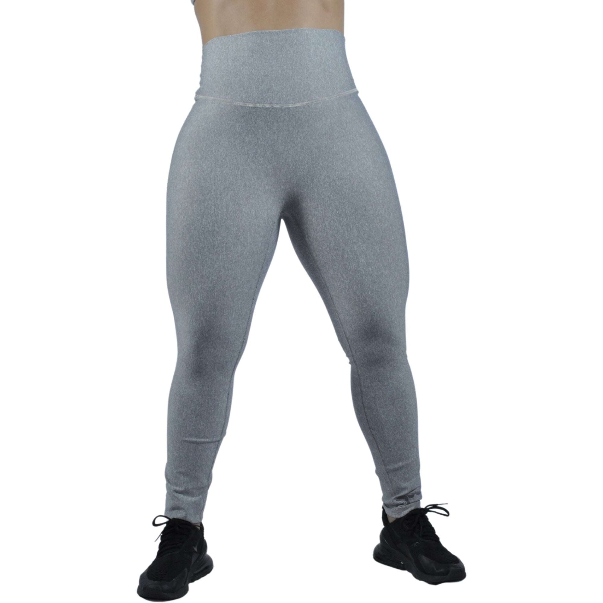 Leggins Deportivo Mujer Pretina Curva Cacique Tuacol Gris Claro - At Fit Sport Colombia #