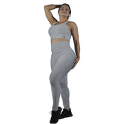 Leggins Deportivo Mujer Pretina Curva Cacique Tuacol Gris Claro - At Fit Sport Colombia #