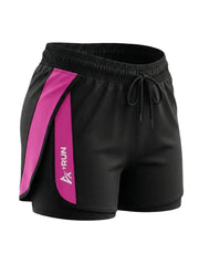 Short Running Mujer Gym con Licra Interna y Bolsillo | At Fit Sport
