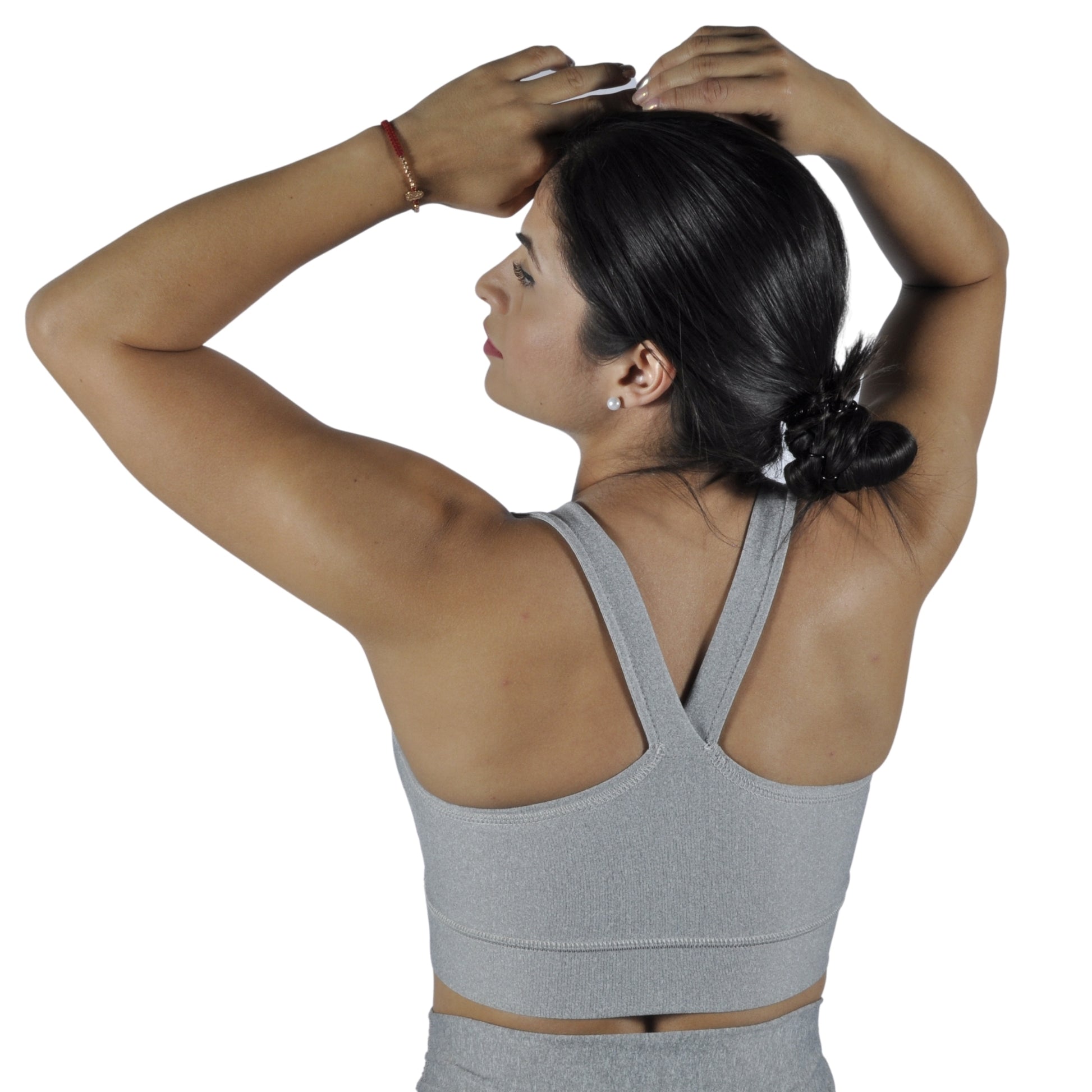 Top Deportivo Licrado Dama Tirantes V Sirirí I Fit Sport Gris - At Fit Sport Colombia #