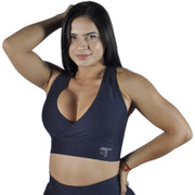 Top Deportivo Mujer Tirantes Cruzados Ibis | Sujeción Media | At Fit Sport - At Fit Sport Colombia #