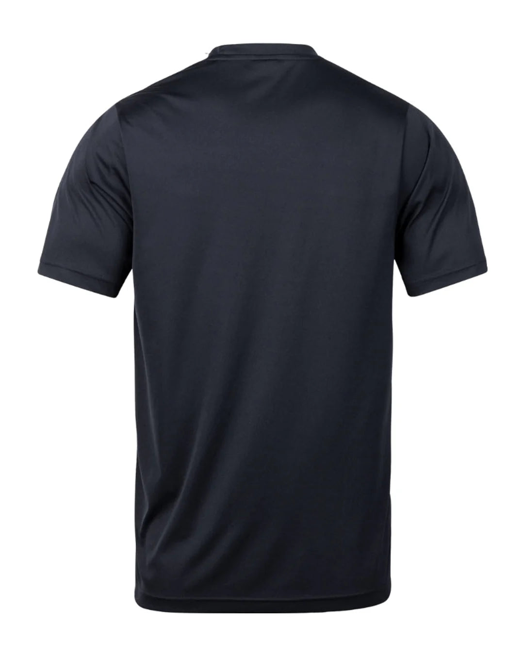 Camiseta Deportiva Hombre Manga Corta: negro prenda posterior — At Fit Sport Colombia