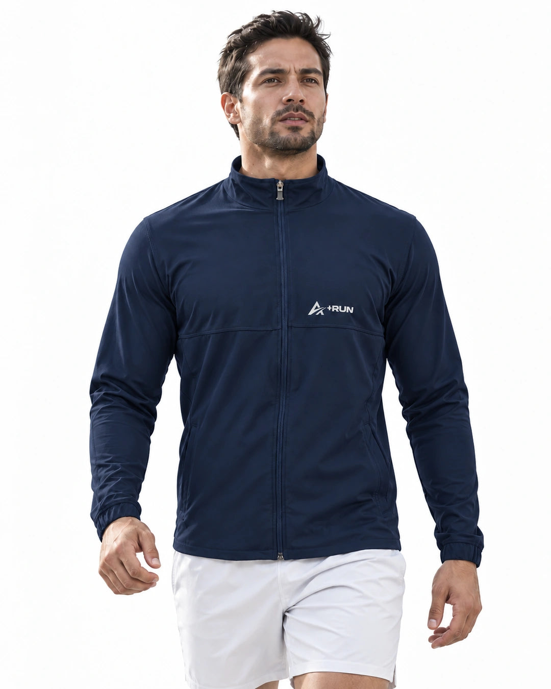 Chaqueta deportiva hombre Sport-Sec azul ultramar para running y training – At Fit Sport Colombia