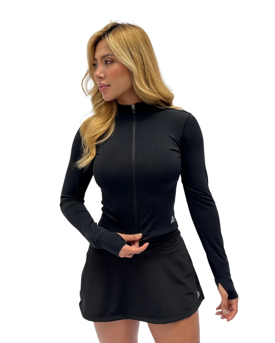 Conjunto deportivo Elipse negro para tenis y gimnasio - At Fit Sport Colombia