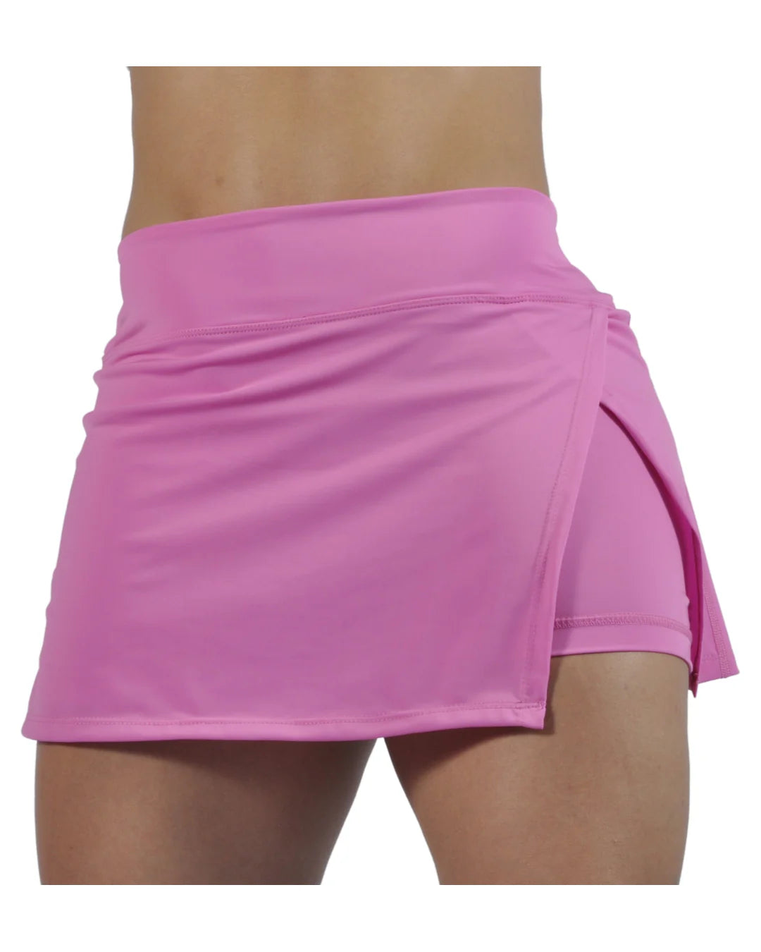 Falda Short Deportiva Inca 2 en 1 para Tenis y Pádel: rosado frontal — At Fit Sport Colombia